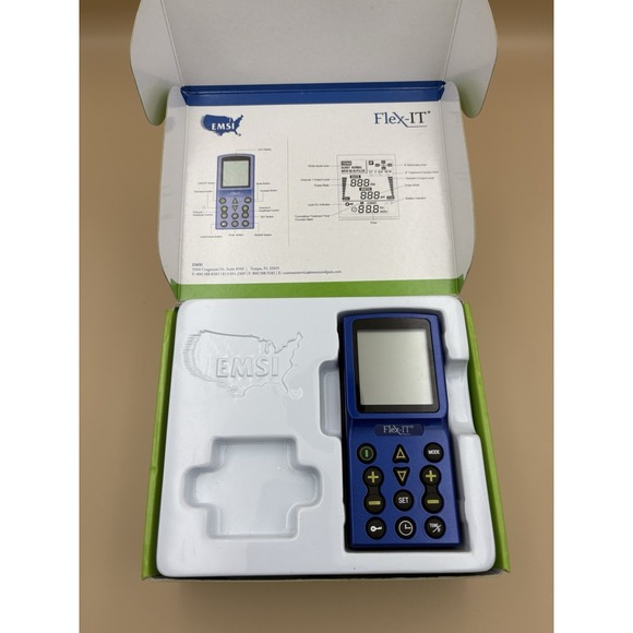 EMSI Flex-IT TENS Electrical Stimulation Unit 4 Pads Leads Charger NO BATTERIES - Picture 3 of 4